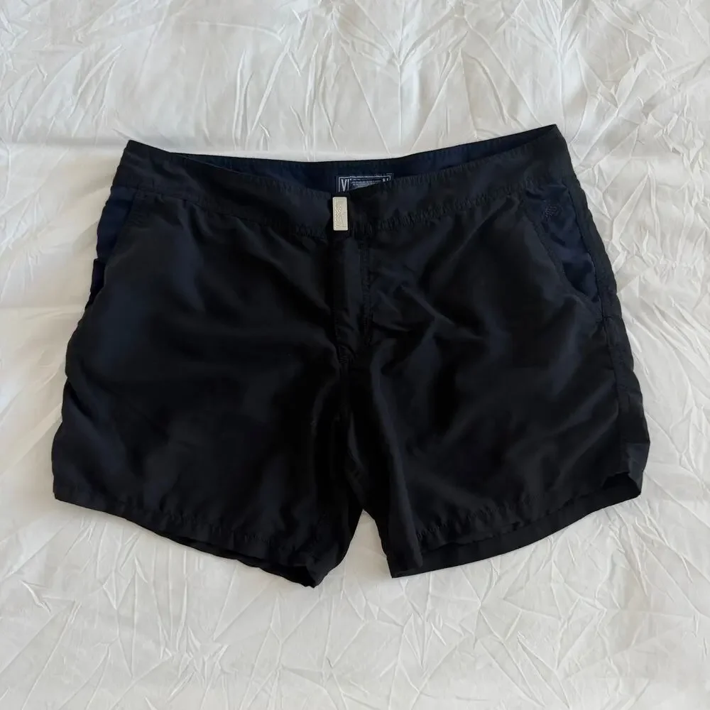 Vilebrequin Elasticated Waist Swim Shorts Black Mens Size XL